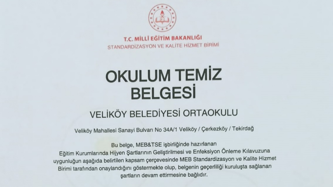 Okulum Temiz Belgemizi Güncellemek İçin Denetimden Geçtik